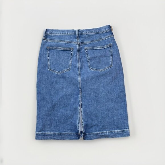 J.Crew Denim Midi Skirt in Cape Blue Wash Size 10 - Picture 9 of 10